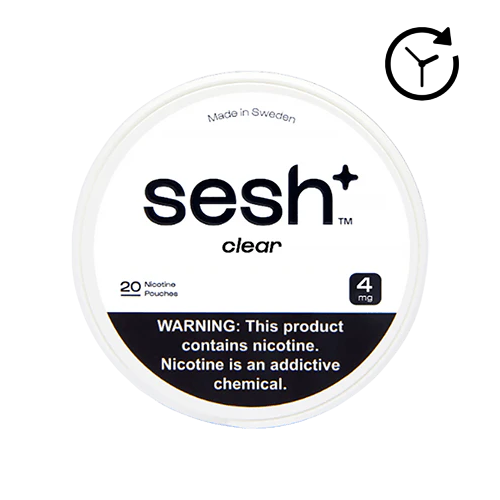 Sesh+ Nicotine Pouches - Clear (Unflavored)