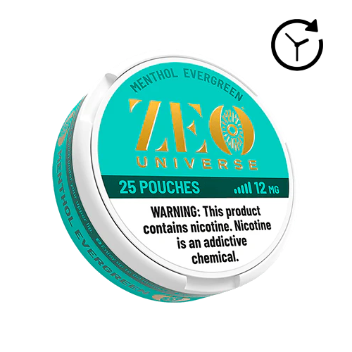 ZEO Nicotine Pouches - Menthol Evergreen